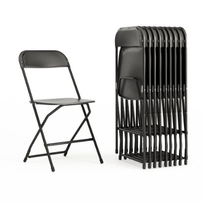 Picture of Flash Furniture Hercules Premium Folding Chairs, Set Of 10 Folding Chairs, Black