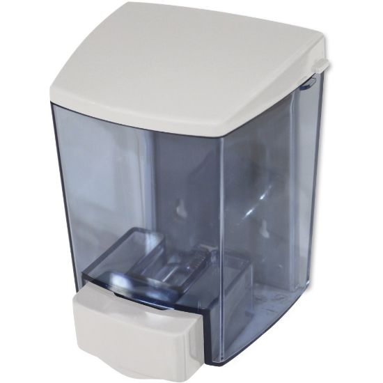 Picture of Encore Soap Dispenser - Manual - 30 fl oz Capacity - Clear, White - 1Each