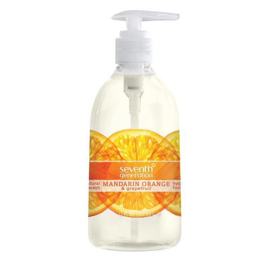 Picture of Seventh Generation Natural Liquid Hand Wash Soap, Mandarin Orange/Grapefruit Scent, 12 Oz Bottle