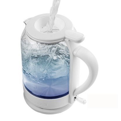 Picture of Ovente 1.5 Liter Electric Hot Water Glass Kettle, White