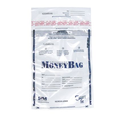 Picture of PM Company Clear Disposable Plastic Deposit Bags, 9in x 12in, Pack Of 100