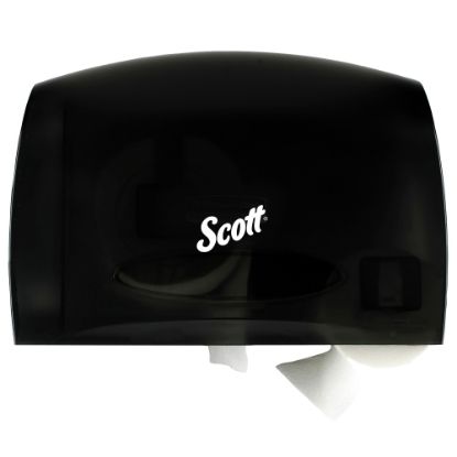 Picture of Scott Coreless JRT Bath Tissue Dispenser, 9-3/4in x 14-5/8in, Smoke Gray