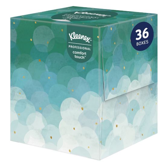 Picture of Kleenex Professional Naturals Boutique Facial Tissue Cube, 90 Sheets Per Box, Case of 36 Boxes