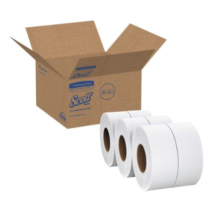 Picture of Scott 2-Ply JRT Jumbo Toilet Paper, 2000ft Per Roll, Pack Of 12 Rolls