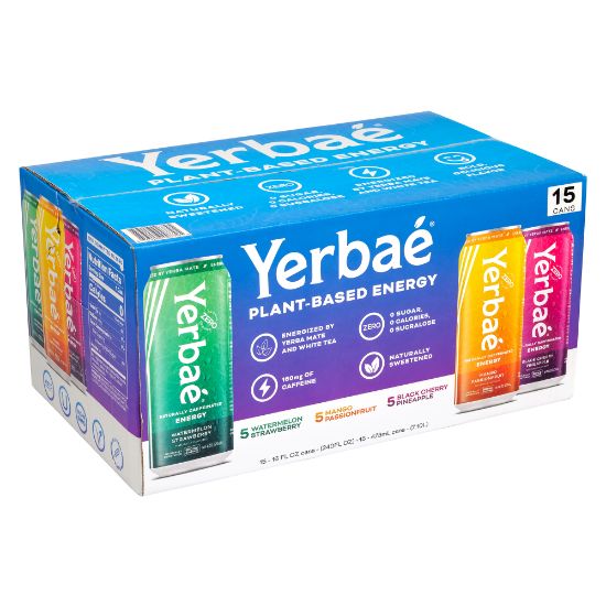 Picture of Yerbae Plant-Based Energy Drinks, 16 Oz, Box Of 15 Drinks