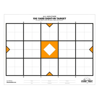 Picture of Rite In The Rain All-Weather Range Target, 25 & 100 Yard Zeroing, 22in x 17in