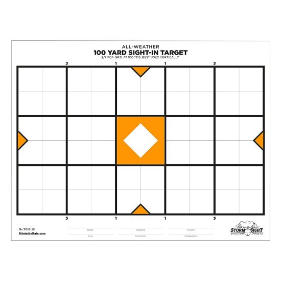 Picture of Rite In The Rain All-Weather Range Target, 25 & 100 Yard Zeroing, 22in x 17in