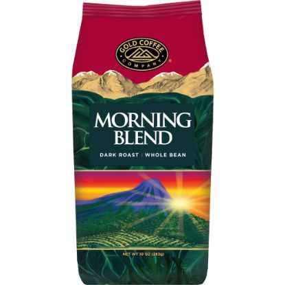 Picture of Gold Coffee Company Whole Bean Coffee, Morning Blend, 10 Oz Per Bag