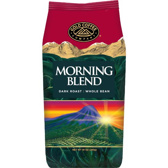 Picture of Gold Coffee Company Whole Bean Coffee, Morning Blend, 10 Oz Per Bag