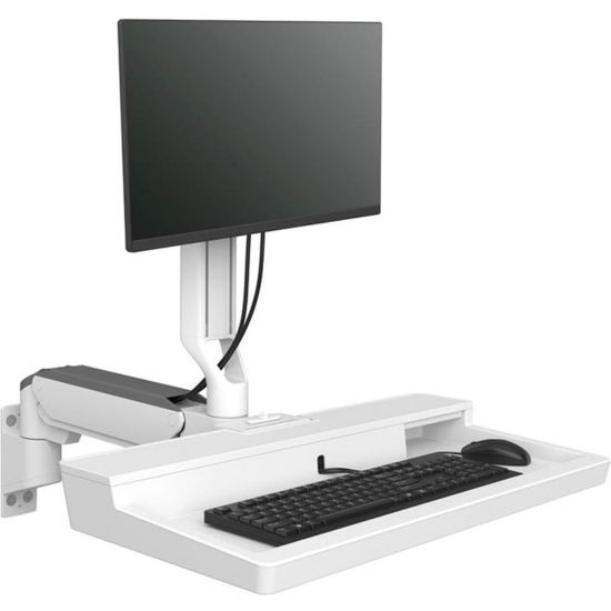 Picture of Ergotron CareFit Mounting Arm for Monitor, Mouse, Keyboard, LCD Display - White - 27in Screen Support - 23.50 lb Load Capacity - 100 x 100, 75 x 75 - VESA Mount Compatible - Aluminum, Plastic