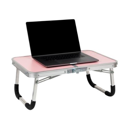 Picture of Mind Reader Portable Laptop Desk, 10inH x 16inW x 23-1/2inL, Pink