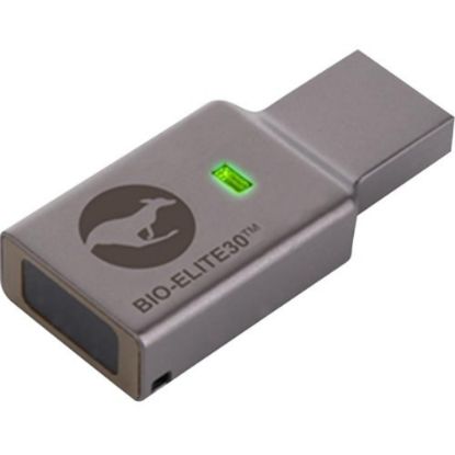 Picture of Kanguru Defender Bio-Elite30 Fingerprint Encrypted USB Flash Drive - 128 GB - USB 3.0 - 256-bit AES - 3 Year Warranty - TAA Compliant