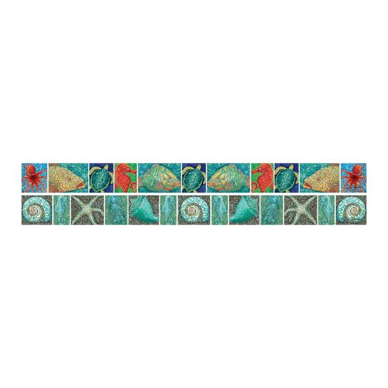 Picture of Barker Creek Double-Sided Straight-Edge Border Strips, 3in x 35in, Coral Reef, Pack Of 12