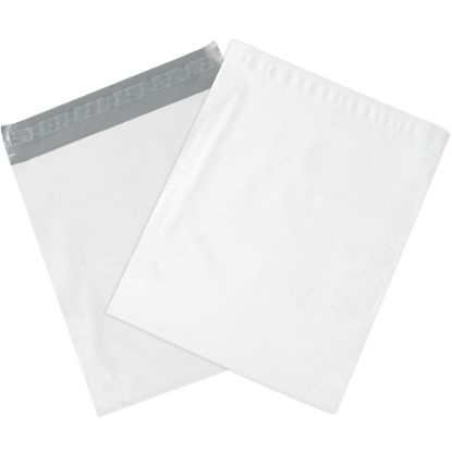 Picture of Partners Brand Expansion Poly Mailers, 11inH x 13inW x 4inD, White, Case Of 100