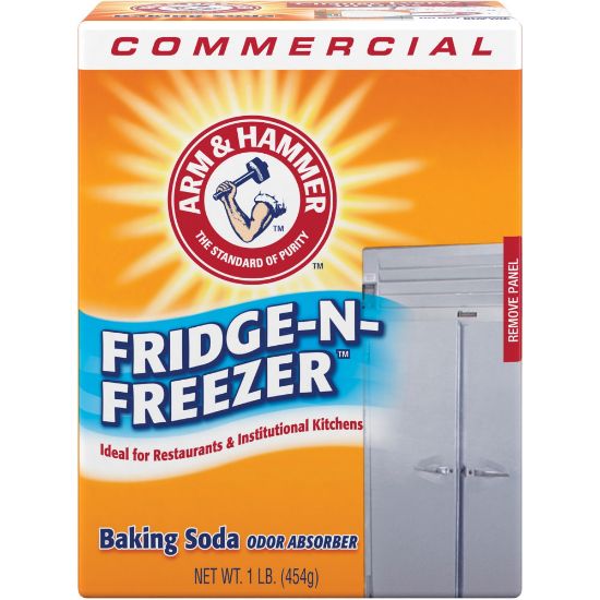 Picture of Arm & Hammer Baking Soda - For Refrigerator - 16 oz (1 lb) - 12 / Carton - Unscented, Spill Resistant