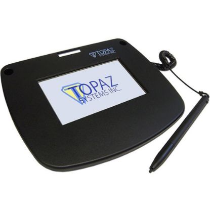 Picture of Topaz SigLiteColor T-LBK43LC-BSB-R Signature Pad - Backlit LCD - Passive StylusUSB - 3.90in x 2.20in Active Area LCD - Backlight - 480 x 272 - USB