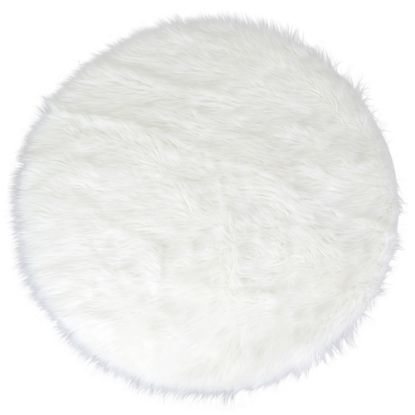 Picture of Glamour Home Alair Round Area Rug, 4ft x 4ft, White