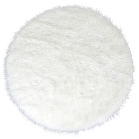 Picture of Glamour Home Alair Round Area Rug, 4ft x 4ft, White