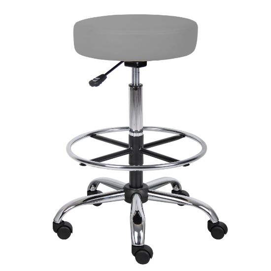 Picture of Boss Office Products Medical Drafting Stool, Caressoft Vinyl, Gray