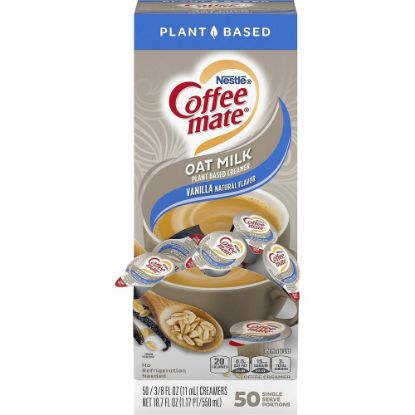 Picture of Coffee mate Oat Milk Vanilla Liquid Creamer Singles - Vanilla Flavor - 0.38 fl oz (11 mL) - 50/BoxTub