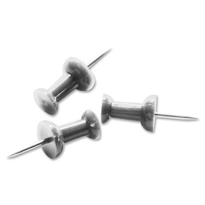 Picture of Office Depot Brand Pushpins, Standard, 9/10in, Silver, Pack Of 25