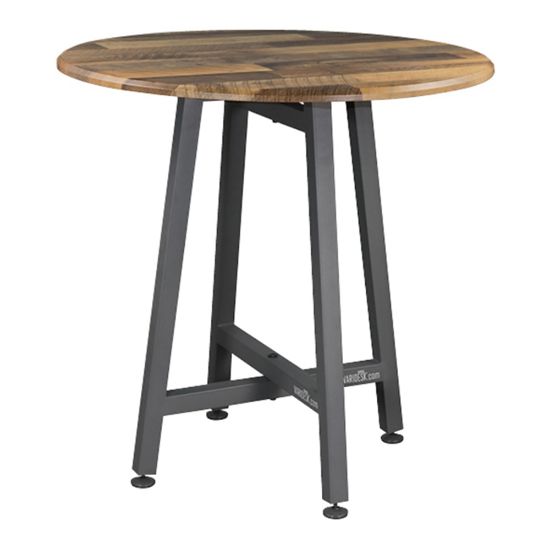 Picture of Vari Standing Round Table, Reclaimed Wood