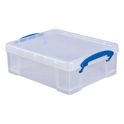 Picture of Really Useful Box Plastic Storage Container, 8.1 Liters, 14in x 11in x 5in, Clear