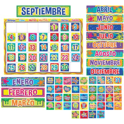 Picture of Eureka Color My World Spanish Calendar Bulletin Board Set