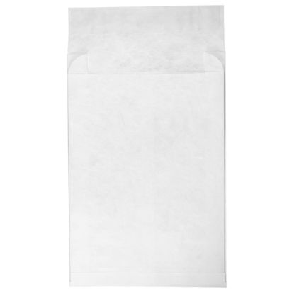 Picture of JAM Paper Tyvek Open-End 15inH x 12inW x 3inD Envelopes, Peel & Seal Closure, White, Pack Of 100 Envelopes