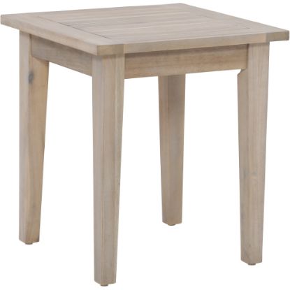 Picture of Linon Lascher Outdoor Wood Side Table, 20-1/4inH x 18inW x 18inD, Natural