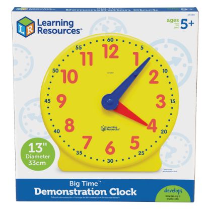 Picture of Learning Resources Big Time Learning Clock, 12-Hour Demonstration, Ages 5-12, 13 1/4inH