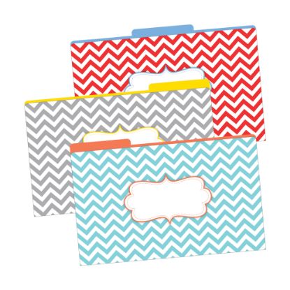 Picture of Barker Creek Tab File Folders, 8 1/2in x 14in, Legal Size, Chevron Beautiful, Pack Of 9