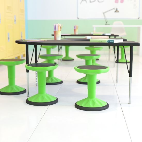 Picture of Flash Furniture Carter Adjustable Height Kids Flexible Active Stool, Green