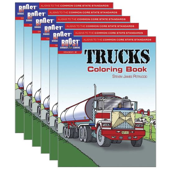 Picture of Dover Publications BOOST Coloring Books, Trucks, Pack Of 6 Books