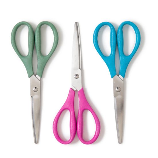 Picture of U Brands U-Eco Scissors, 3in, Rounded, Assorted Colors, Pack Of 3