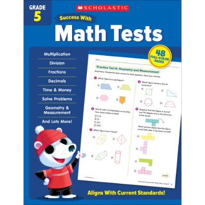 Picture of Scholastic Success With Math Tests Workbook, Grade 5