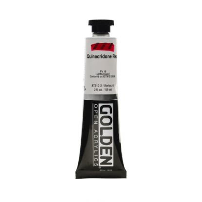 Picture of Golden OPEN Acrylic Paint, 2 Oz Tube, Quinacridone Red