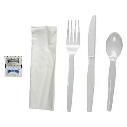 Picture of Boardwalk Heavyweight 6-Piece Cutlery Kits, White, Carton Of 250 Kits