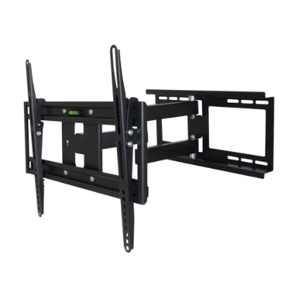 Picture of MegaMounts Full-Motion Wall Mount With Bubble Level For 26 - 55in Screens, 19.5inH x 17.97inW x 4.5inD, Black