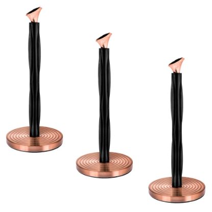 Picture of Alpine Paper Towel Holders, Bronze Beauty, 14in x 6-3/4in x 6-3/4in, Black/Bronze, Pack Of 3 Holders