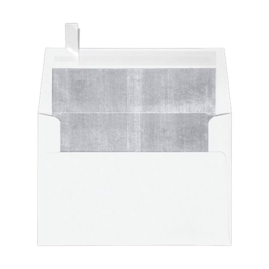 Picture of LUX Foil-Lined Invitation Envelopes A4, Peel & Press Closure, White/Silver, Pack Of 500