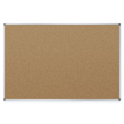 Picture of Quartet Basic Cork Bulletin Board, 48in x 36in, Aluminum Frame With Silver Finish