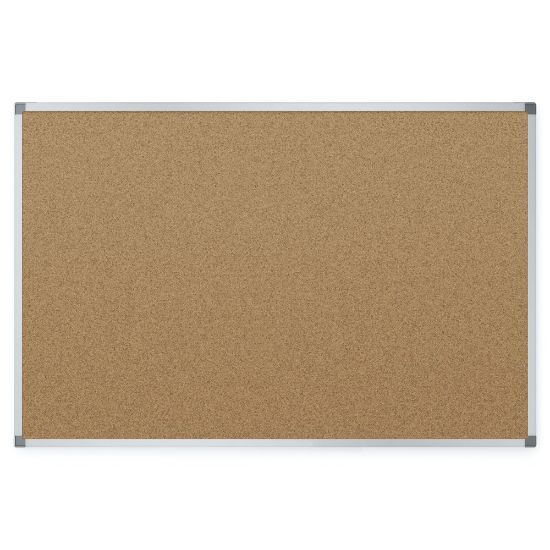 Picture of Quartet Basic Cork Bulletin Board, 48in x 36in, Aluminum Frame With Silver Finish