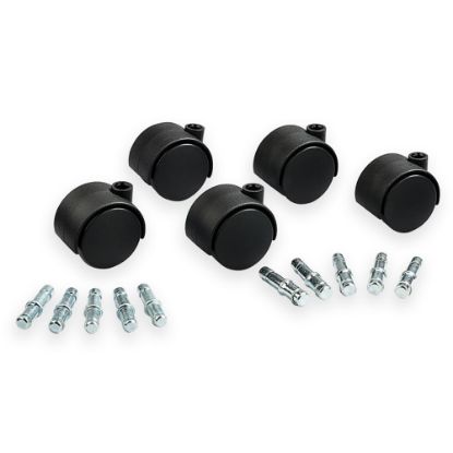 Picture of Get It Movin Soft-Wheel Casters For Metal Bases On Hard Floors & Chairmats, Pack Of 5