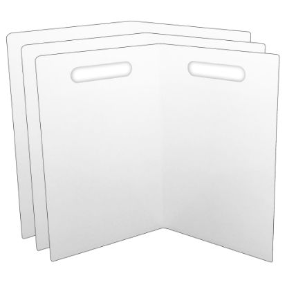 Picture of Ashley Productions Folding Magnetic Whiteboards, 14in x 18in, White, Pack Of 3 Whiteboards