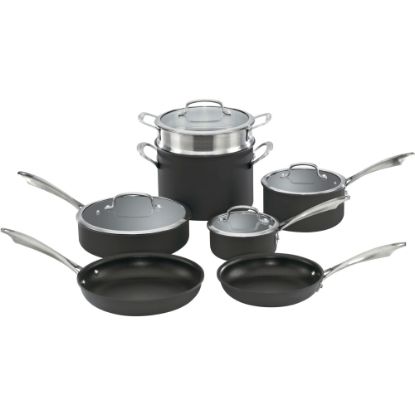 Picture of Cuisinart Anodized Cookware Set, Dark Brown, Set Of 11 Pieces