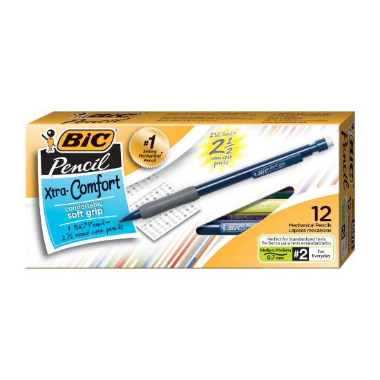 Picture of BIC Xtra Comfort Mechanical Pencils, Assorted Barrel Colors, 0.7 mm, Pack Of 12