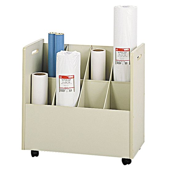 Picture of Safco Mobile Roll File, 8 Compartments, 7in Tubes