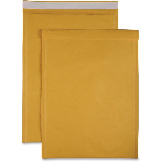 Picture of Sparco Size 6 Bubble Cushioned Mailers - Bubble - #6 - 12 1/2in Width x 19in Length - Self-sealing - Kraft - 50 / Carton - Kraft