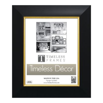 Picture of Timeless Frames Jordan Award Frame With Satin Finish, 16in x 20in, Black/Gold